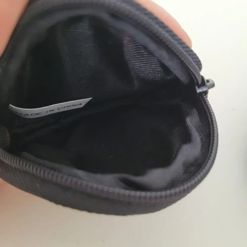 Givenchy Pouch Black Round Double‎ Zip Mesh Cosmetic Toiletry Bag Logo Medium